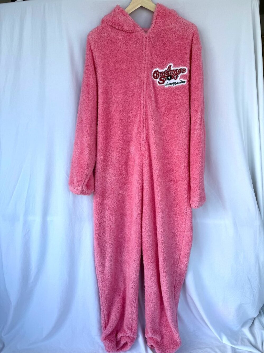 A Christmas Story Ralphie Deranged Easter Bunny Pink Onesie Costume 2XL
